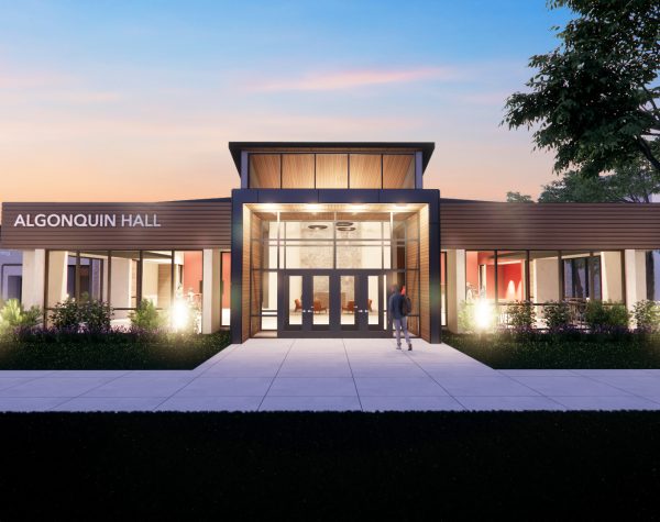 SUNY Plattsburgh Admissions entrance (rendering)